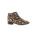 Blondo Ankle Boots: Gold Leopard Print Shoes - Women's Size 6 1/2 - Almond Toe