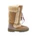 Ugg Australia Boots: Winter Boots Chunky Heel Casual Tan Shoes - Women's Size 5 - Round Toe