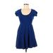 Victoria's Secret Pink Casual Dress - A-Line: Blue Solid Dresses - Women's Size Medium