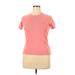 Ralph Lauren Sport Short Sleeve Blouse: Pink Tops - Women's Size X-Large