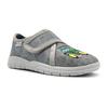 Hausschuh RICHTER "Mailo", Kinder, Gr. 26, Normalschaft, grau (grau, traktor), Textil, bedruckt, casual, Schuhe, Klettschuh, Kindergarten Schuh mit Traktor-Motiv