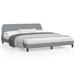 vidaXL Bed Frame with Headboard Light Gray 72"x83.9" California King Fabric