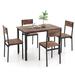 Costway 5 Piece Dining Table Set Industrial Style Kitchen Table &