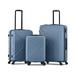 3 Piece Luggage Sets ABS Lightweight Suitcase with Two Hooks, Spinner Wheels, TSA Lock, (20/24/28)