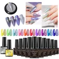 Kit de vernis à ongles gel brillant couche de base et de finition scintillante 10 couleurs 256