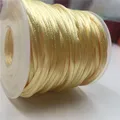 Fil de cordon en Satin jaune clair de 2mm 10 à 225 mètres cordon tressé en macramé nœud chinois