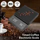 3kg/0.1g Kitchen Coffee Scale LCD Backlight Touch Screen Timing Digital Scale with Silicone Pad Food