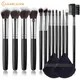 13PCS Makeup Brushes Set with 2 Podwer Puff Foundation Blush Powder Eyeshadow Lip Blending Eyelash