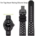 Silikon Uhren armband für Tag Heuer Racing F1 Waz2113 Sport uhren Serie Gummi Herren schwarz Uhren