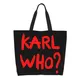 Sac fourre-tout Kawaii Red Karl Who Slogan Shopping toile de bungalow épicerie sac initié