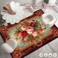 Classical European Red Rug Living Room Carpets Luxury Household Anti Slip Area Rugs for Bedroom Foot