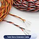 2/5/10m Twist Servo Extension Cable 22AWG 26awg 30/60 Core RC Airplane Accessories 3 Way JR Futaba
