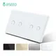 BSEED Double Light Switches Touch Sensor Wall Switch Glass 2/4/6Gang 1Way Switches Dark Blacklight