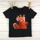 Disney Kids T shirt Turning Red Panda Mei Lee Cartoon Funny Baby Girls Clothes Cotton Boys T-Shirts
