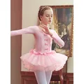 Robe de ballet à manches longues pour filles robe de danse élégante robe de sport pour enfants