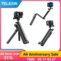 Telesin 3 Wege Selfie Stick mit Stativ Handgriff Stange für Gopro 12 11 10 Dji Osmo Action3