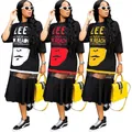 4XL abbigliamento donna taglie forti abito T-shirt Hip Hop Harajuku Rock T-shirt lunga nuovi top