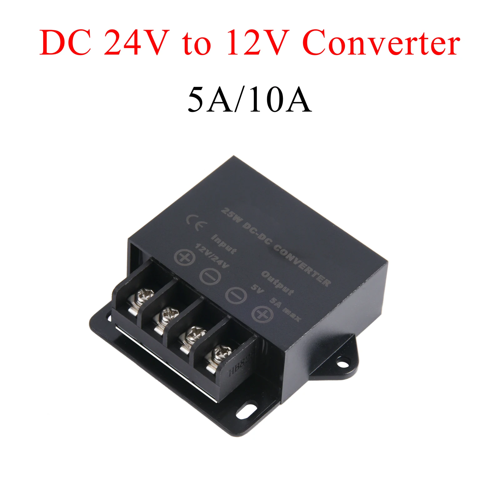Mini DC 24V to 12V Power Converter 5A/10A IP68 Protection Auto Buck Regulator Step-Down Voltage Power Supply Module For Car LED