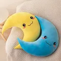 25cm New Sky Style Funny Smile Moon Soft Plush Toy Baby Cute Throw Pillow Comfort Dolls Home Decor