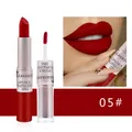 1PC Pink Lipstick Sexy Lip Gloss 2 In 1 Lip Tint Waterproof Long -Lasting Moisture Red Lip Matte