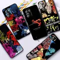 Coque de téléphone noire Anime Cowboy Bebop pour Xiaomi Redmi Note 13 12 11E 11S 11 11T 10