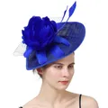 Sinamay – chapeau pour femme voile accessoire pour mariage fête église mode plumes cheveux