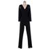 Black Halo Jumpsuit Plunge Long sleeves: Black Solid Jumpsuits - Women's Size 2