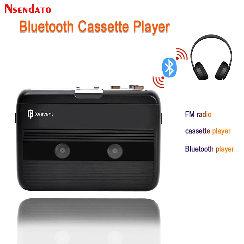 Bluetooth-Kassettenrekorder und -Player, tragbarer, eigenständiger Kassettenplayer, FM-Radio mit Auto-Reverse-Funktion, Bluetooth-Player