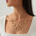 New Rose Gold Color Long Necklaces For Women Sweater Chain Tree Of Life Necklace Luxury Charms