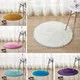 Round Rug Shaggy Plush Wool Carpet Soft Faux Sheepskin Fur Area Rugs For Bedroom Living Room Floor