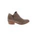 Lucky Brand Ankle Boots: Slip-on Stacked Heel Bohemian Brown Print Shoes - Women's Size 7 - Round Toe