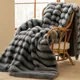 Imitation Rabbit Fur Plush Blanket Throw Blankets for Bedroom Hotel Travel Winter Warm Bedspreads