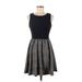 Ginger G. Casual Dress - A-Line Scoop Neck Sleeveless: Gray Dresses - Women's Size Medium