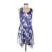 India Boutique Casual Dress - A-Line: Blue Stars Dresses