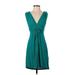 French Connection Casual Dress - Wrap: Teal Dresses - Women's Size 4