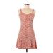 Derek Heart Casual Dress - A-Line Sweetheart Sleeveless: Red Dresses - Women's Size Medium