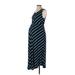 Liz Lange Maternity for Target Casual Dress - Maxi: Blue Stripes Dresses - Women's Size Small