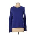 J.Crew Cashmere Pullover Sweater: Blue Color Block Sweaters & Sweatshirts - Women's Size Large