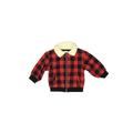 Mud Pie Track Jacket: Red Checkered/Gingham Jackets & Outerwear - Size 12-18 Month