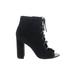 Sam Edelman Ankle Boots: Black Solid Shoes - Women's Size 7 - Peep Toe