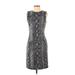 MICHAEL Michael Kors Casual Dress - Sheath: Gray Snake Print Dresses - Women's Size 2