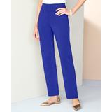 Blair Women's Go Everywhere Straight Leg Pull-On Knit Pants - Blue - XL - Misses