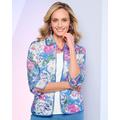 Blair Women's Fresh Cut Floral Jacket - Blue - 1X - Womens