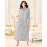 Blair Women's Jacquard Full Length Robe - Grey - M - Misses