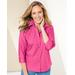 Blair Women's Foxcroft Wrinkle-Free Solid 3/4 Sleeve Shirt - Pink - 10 - Misses