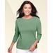 Blair Women's High Tea 3/4 Sleeve Top - Green - XL - Misses