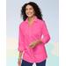 Blair Women's Foxcroft Wrinkle-Free Solid Long Sleeve Tunic - Pink - 18 - Misses