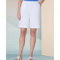 Blair Women's Classic Comfort® Shorts - White - PM - Petite