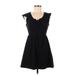 Roxy Casual Dress - A-Line Scoop Neck Sleeveless: Black Print Dresses - Women's Size Medium