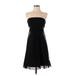 BCBGMAXAZRIA Cocktail Dress - A-Line Strapless Sleeveless: Black Solid Dresses - Women's Size 4